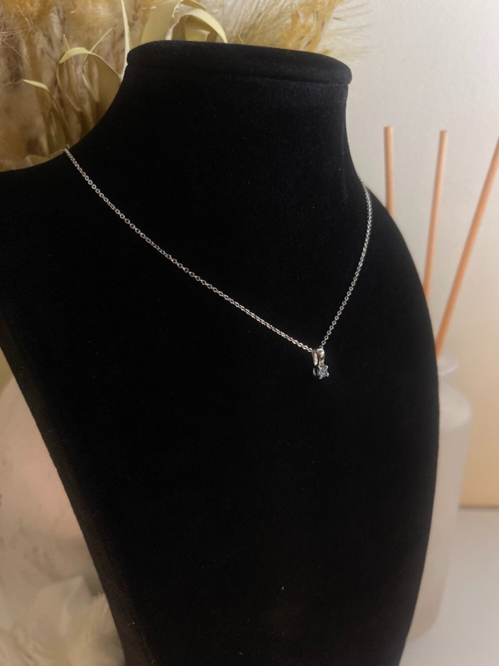 925 Sterling Silver Dainty Genuine Cornflower Blue Sapphire Solitaire Necklace